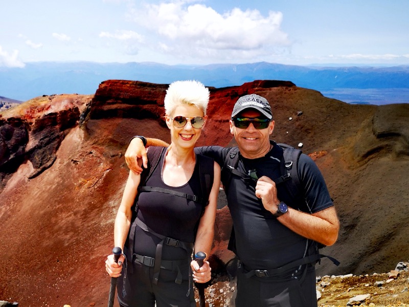 Petra and Hubi with an amazing day in the Tongariro Alpine Crossing