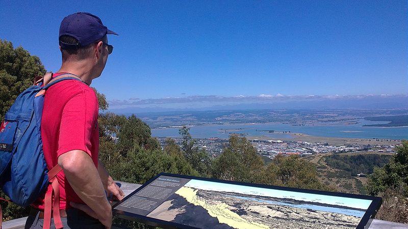 Michael overlooking sunny Nelson from Outlook