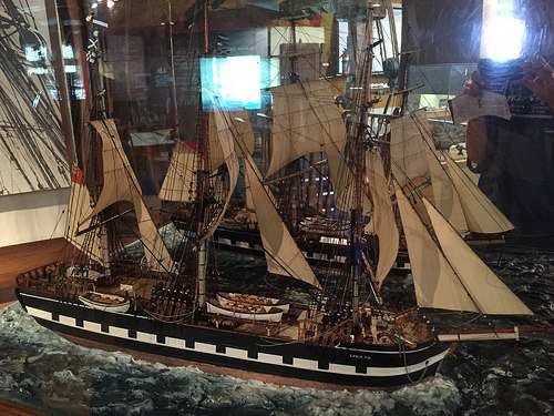 The Edwin Fox ship scaled down model