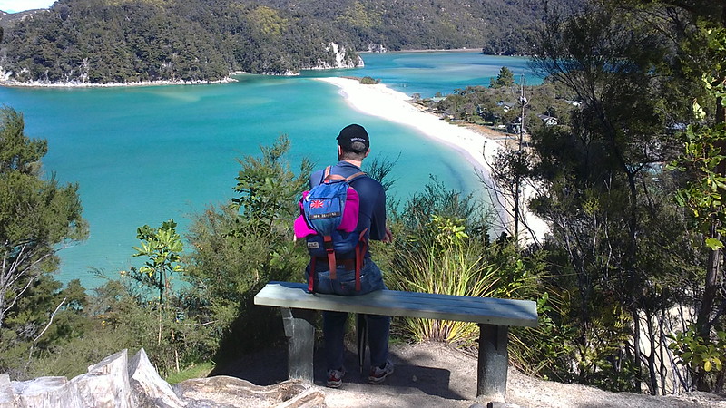 enjoying the views in the abel tasman national park