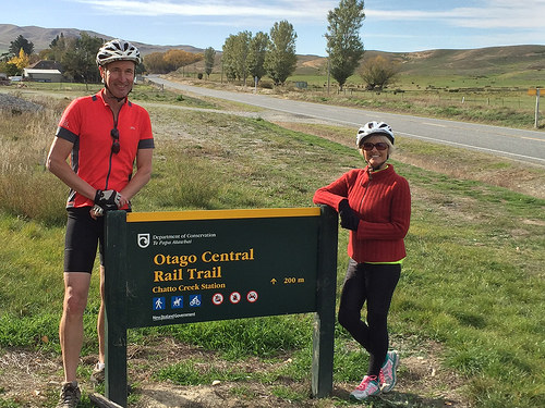 Central Otago railtrail sign