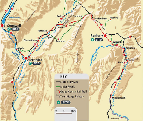 Otago Rail Trail Map