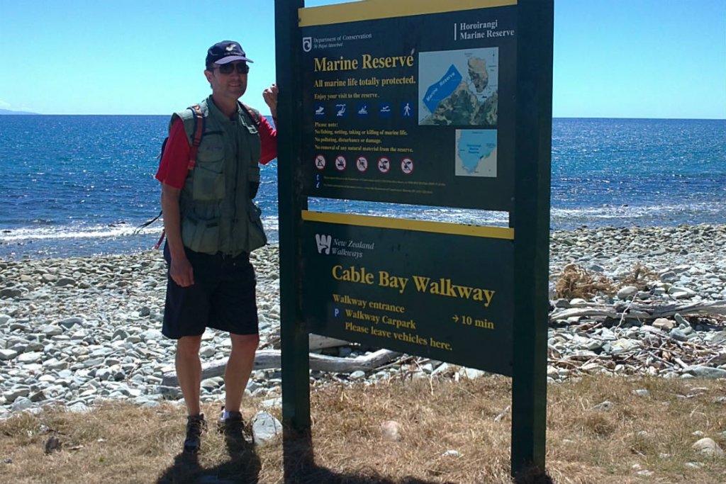 cable bay walk sign Guest New Zealand