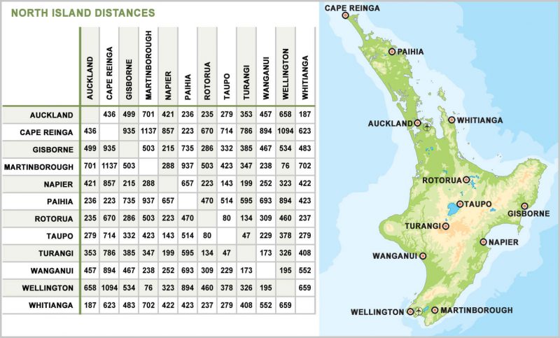 map of north island new zealand