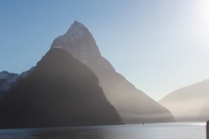 travelling milford sound in winter