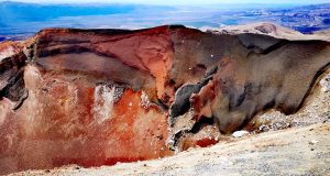 red crater at tongariro alpine crossing