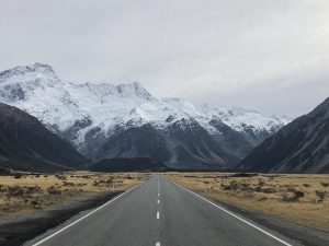 Travelling by road to mt cook village